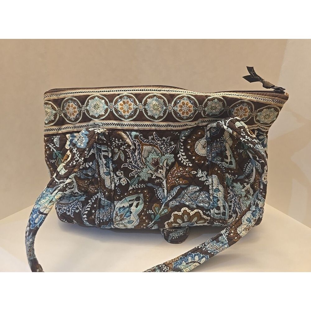 Vera Bradley Java Blue Pattern Zipper Handbag - image 2